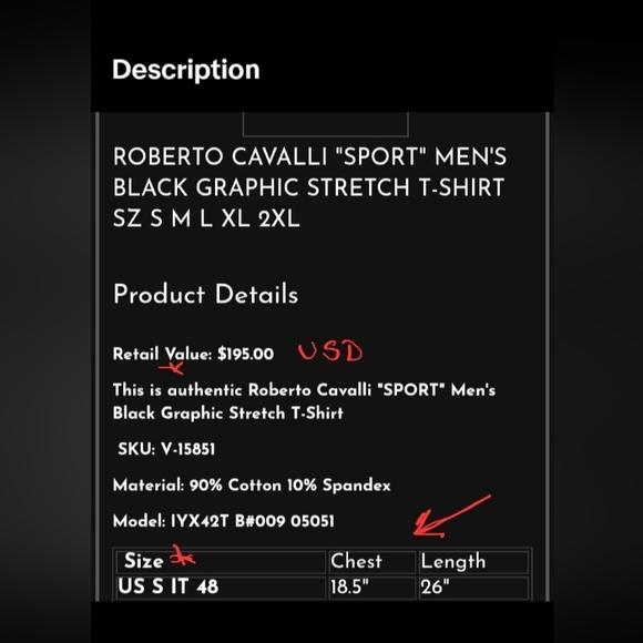 โ๏ธ ROBERTO CAVALLI SPORT MEN GRAPHIC PRINT Tee โ๏ธ - Picture 12 of 16
